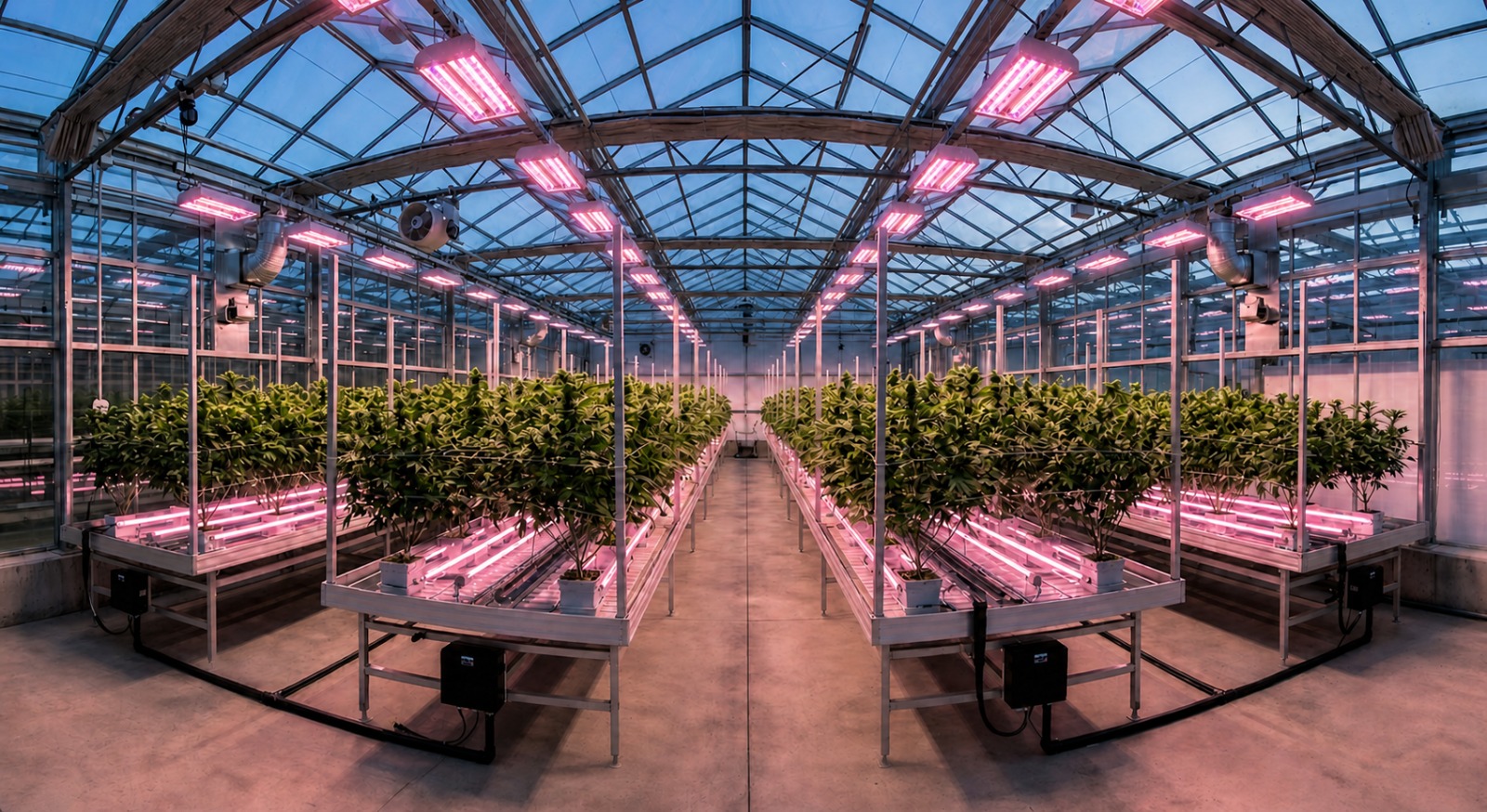 Inside Cannhill's hybrid cultivation facility